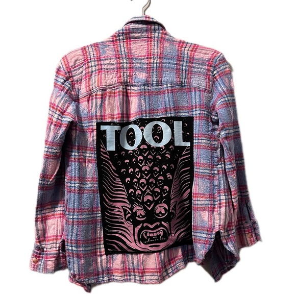 Tool flannel upcycle soft bleached - Picture 1 of 6